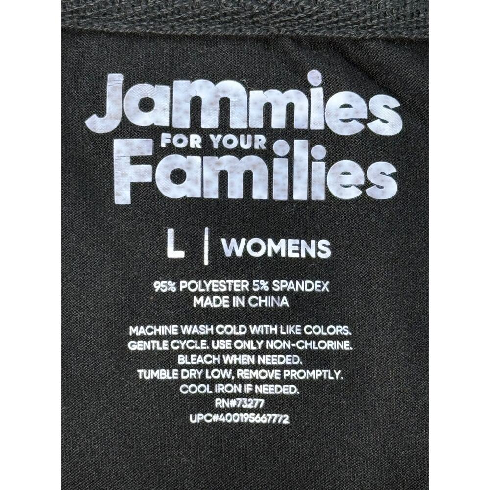 Jammies For Your Families Pajamas Womens L Black Merry Crew Plaid Buffalo Check - Picture 3 of 12